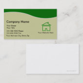 Cartes d'entreprise immobilière (Devant / Derrière)