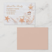 Cartes d'entreprise immobilière de plage (Devant / Derrière)