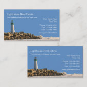 Cartes d'entreprise immobilière de plage (Devant / Derrière)