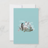 Cartes d'enveloppe bleu poussiéreux pour oiseaux e (Dos)