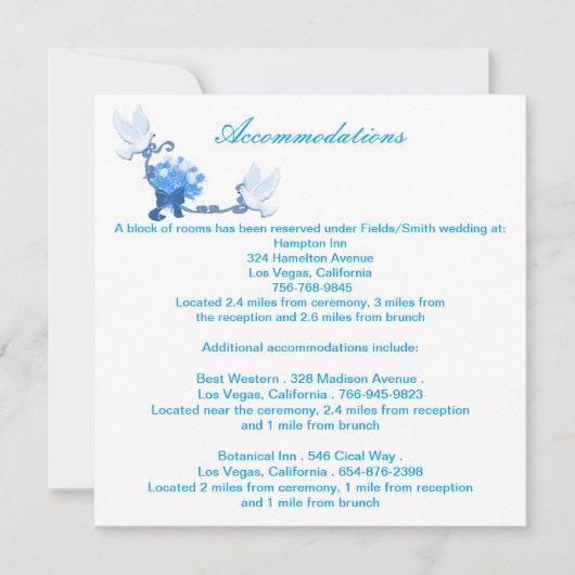 Cartes d'enveloppe personnalisées Dove (Devant)