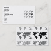 Cartes des continents du monde styles design motif (Devant / Derrière)