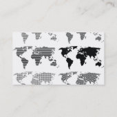 Cartes des continents du monde styles design motif (Dos)