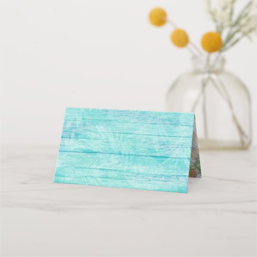 Cartes d'Escort Aiguilles Bleues Rustiques Hawaiie (Dos)