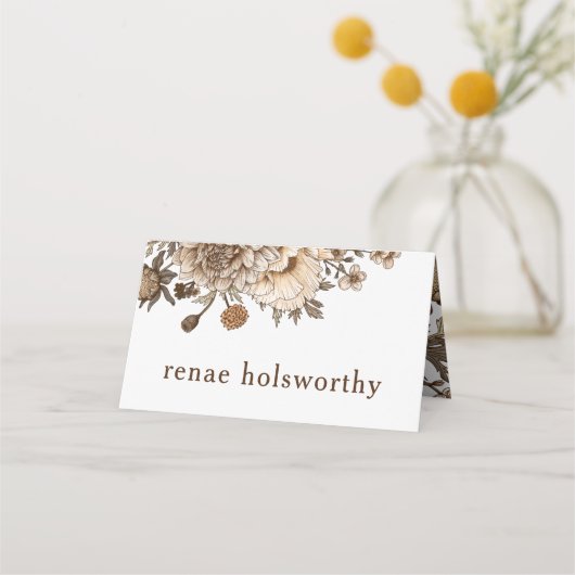 Cartes d'escorte boho rustique, mariage Woodland (Dos)