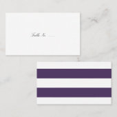 Cartes d'escorte Chic Purple Stripes (Devant / Derrière)