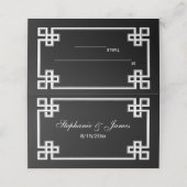 Cartes d'escorte de clé grecque blanche fantaisie  (Extérieur déplié)