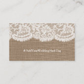 Cartes d'escorte de la collection Mariage Burlap & (Dos)