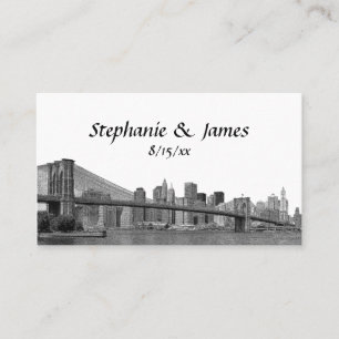 Cartes d'escorte de NYC Skyline Bklyn Bridge