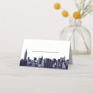 Cartes d'escorte en silhouette bleu do-it-yourself