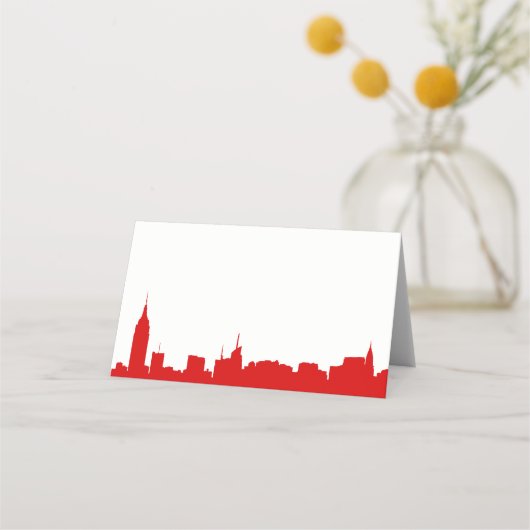Cartes d'escorte en silhouette rouge do-it-yoursel (Devant)
