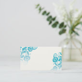 Cartes d'escorte florales turquoises (Debout devant)