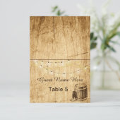 Cartes d'escorte - Mariage champêtre avec bottes d (Debout devant)