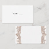 Cartes d'escorte Mariage Mehndi élégant (Devant / Derrière)