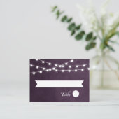 Cartes d'escorte Mariage Plum String Lights (Debout devant)