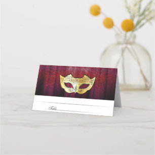 Cartes d'Escorte Mascarade Or fantaisie