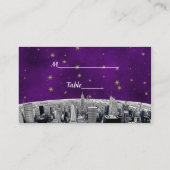 Cartes d'escorte NYC Skyline 2 violet Gold Star Et (Dos)