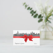 Cartes d'escorte rouge de Chicago Skyline Etched B (Debout devant)