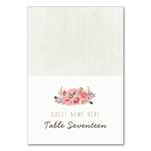 Cartes d'escorte tribales Boho Watercolor (Par défaut)