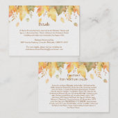 Cartes Détail Automne Automne | (Devant / Derrière)