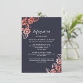 Cartes détaillées Coral et Floral Bleu (Debout devant)