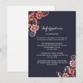 Cartes détaillées Coral et Floral Bleu (Devant / Derrière)