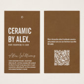 Cartes d'étiquette marron minimalistes (Devant & derrière)