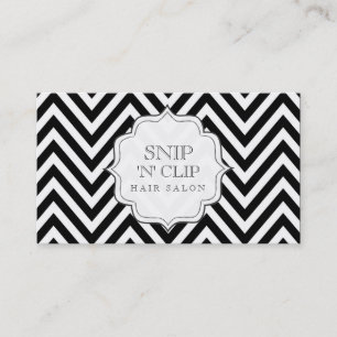 Cartes d'étoiles Chevron noir et blanc