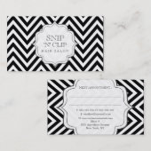 Cartes d'étoiles Chevron noir et blanc (Devant / Derrière)