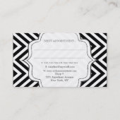 Cartes d'étoiles Chevron noir et blanc (Dos)