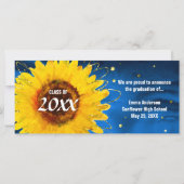 Cartes d'études personnalisées | Bleu & Or (Dos)