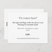 Cartes d'exposition d'art personnalisables Étiquet (Devant / Derrière)