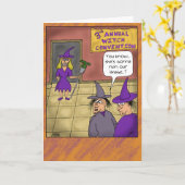 Cartes d'Halloween amusantes : Convention de sorci (Fleur jaune)