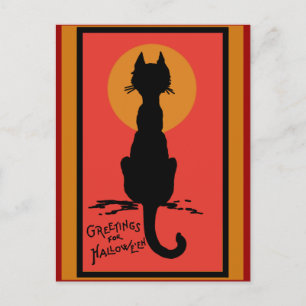 Cartes d'Halloween Chat Noir Sophistiquées