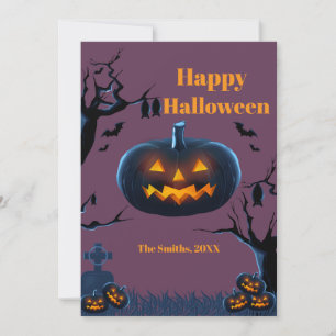 Cartes d'halloween Citrouille effrayant