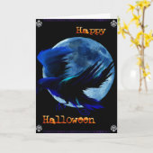 Cartes d'halloween corbeau (Fleur jaune)