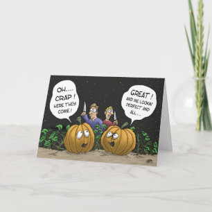 Cartes d'Halloween drôles : Perspective Citrouille
