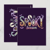 Cartes d'Halloween mignonnes, saison Éffrayante Ha (Devant / Derrière)