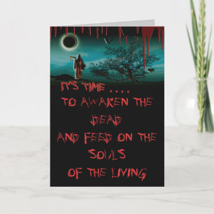 Cartes d'halloween sanglantes de faucheuse