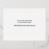 Cartes d'hébergement de mariage à script à feuille (Verso)