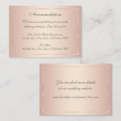 Cartes d'hébergement élégantes pour Mariage Blush (Devant / Derrière)