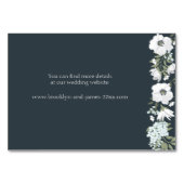 Cartes d'hébergement Floral Mariage (Dos)