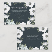 Cartes d'hébergement Floral Mariage (Devant / Derrière)