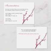 Cartes d'hébergement Mariage Cherry Blossom (Devant / Derrière)