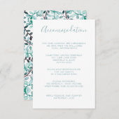 Cartes d'hébergement Monogram Laurel (Devant / Derrière)