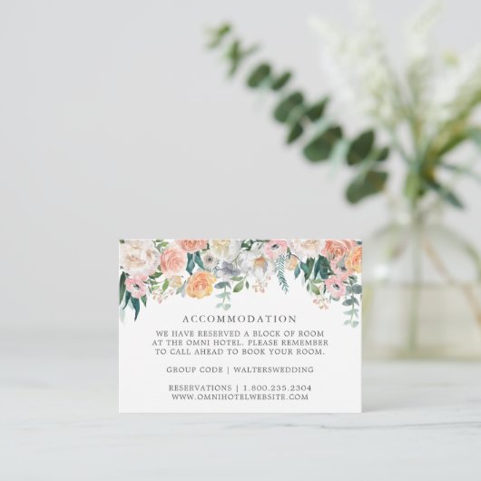 Cartes d'hébergement pour Mariage romantique Flush (Debout devant)