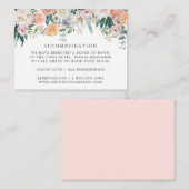 Cartes d'hébergement pour Mariage romantique Flush (Devant / Derrière)