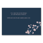 Cartes d'hébergement pour Mariage romantique rose (Dos)