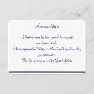 Cartes d'hébergement pour Mariages nautiques blanc