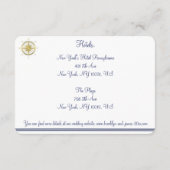 Cartes d'hébergement pour Mariages nautiques blanc (Dos)